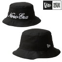 ニューエラ バケット ハット01 ESSENTIAL エッセンシャル チェーンステッチスクリプトロゴ ブラック 14307433NEW ERA ゴルフ ネコポス対応