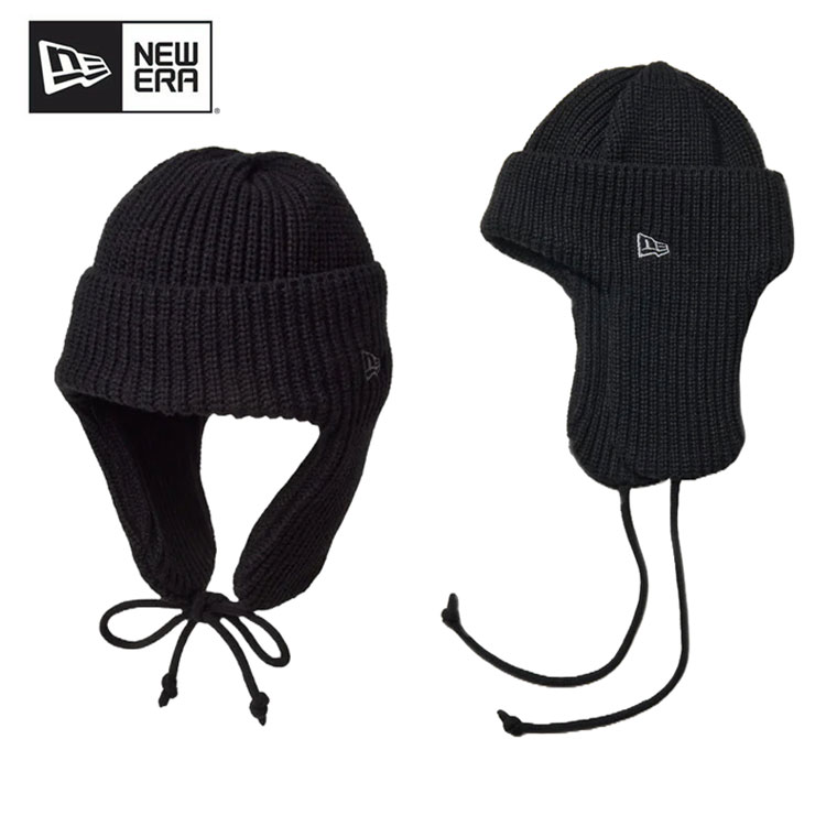 ニューエラ ニットトラッパーニット帽 ニットキャップブラック ハット 14312173NEW ERA ゴルフ