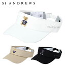 セント アンドリュース テディベア刺繍バイザーユニセックス St ANDREWS STMG54EF042-5987332 ゴルフ