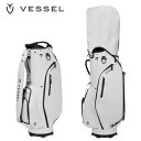 ベゼル カートキャディバッグVESSEL LUX 7 JP 2.0ホワイト 9型 47インチ対応 ゴルフ