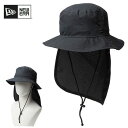 ニューエラ ゴルフ フラップ付き ハットアドベンチャーライト サンシェード Tech Air Dot Air ブラック14392211 NEW ERA GOLF ネコポス対応