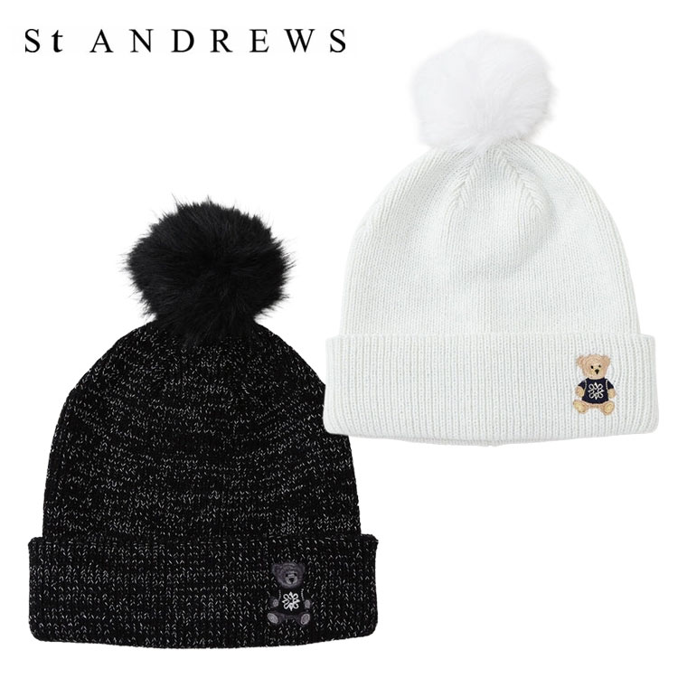 セント アンドリュース ニットキャップベアラメニットビーニー ユニセックスニット帽 St ANDREWS042-6987120 ゴルフ