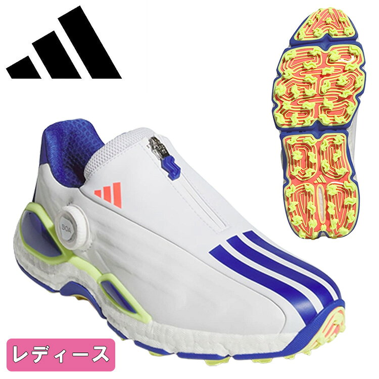 ■素　材:TWISTSKIN ■カラー：クラウドホワイト／デュアルインディゴ／フローズンレモン（Cloud White / Dual Indigo / Frozen Lemon） ■靴　幅：2E相当 ゴルフシューズの常識を破壊し続ける、新たなモンスター「コードカオス27」 ゴルフシューズ界にカオスを巻き起こし続けるコードカオスが、ついに第4世代へ突入。 快適性、グリップ力、安定性のすべてを、異次元なレベルまで引き上げた一足が完成した。 アッパーには、部位ごとに最適な伸縮性をもたらす新素材「TWISTSKIN」を採用し、卓越したフィット感と安定性を両立。 さらにシリーズ初となる性能の制限を解いた「フルレングスBOOST」が、かつてないクッション性と地面との一体感を生み出す。 スイングの横ブレを徹底制御する左右非対称システム「AXISLOCK」と、前作比から更にグリップ機能を向上させた新しい「TWISTGRIP」ソールが、あらゆるライでも強固に足元と地面を一体化させる。 BOAモデルは、TWISTSKINのスタビリティリブとファスナーの融合により、足全体を精緻に包み込むホールド感を実現。さらに大型化した「AXISLOCK」と「フルレングスTWISTGRIP」の相乗効果で、異次元の安定性とトラクションを発揮する。 この破壊的なパフォーマンスが、あなたのゴルフを次の未来へ引き上げる。 ・レギュラーフィット ・直に足をホールドする、BOA（R）フィットシステム ・ゴルフパフォーマンスラスト ・防水TWISTSKINアッパー(マイクロファイバー) ・安定性重視のAXISLOCKスタビライザー ・調整可能な、ジップ付きシュラウド構造 ・フルレングスBOOST ・TWISTGRIPアウトソール ※当日発送対応は、【通常発送】をご選択された方のみとなります。 【お取り寄せ】の場合は、メーカー在庫有の場合、 3-5日営業日後発送となります。万が一、売り切れの場合はご了承くださいませ。 メーカー希望小売価格はメーカーカタログに基づいて掲載しています