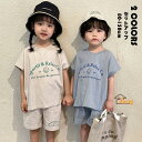 韓国子供服セット キッズ 女の子 男の子 純綿 夏 2点セット ノースリーブ 英字柄 Tシャツ+ショートパンツ ベビー ジュニア 子ども 上下セットアップ カジュアル 可愛い おしゃれ 涼しい 普段着 通園 通学 旅行 お出かけ 兄弟 姉妹 双子 80/90/100/110/120/130/140/150cm 2色