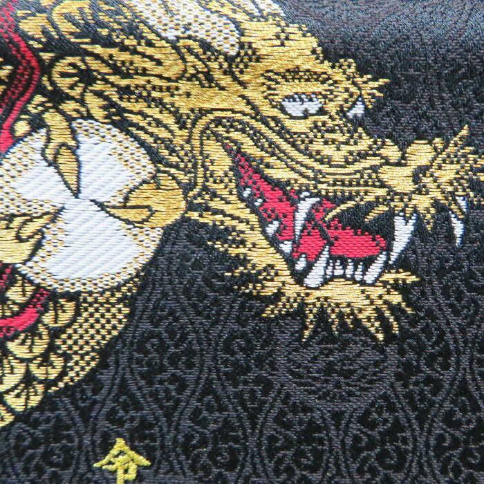 段織 龍虎伝 黒色【小】 刺繍名前旗飾り 名前旗 命名旗 刺繍 小 端午の節句 男の子名前旗