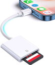 SDカードリーダー iPhone iPad対応【2025年最新モデル】Lightning接続 高速転送 双方向データ転送 4K動画/写真/音楽/PDF/Offi...