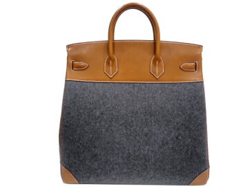 【極美品】HERMES エルメス オータクロア40 バレニア×フェルト フォーブ×グレー シルバー金具 C刻印 コンビ 中古 ハンドバッグ トートバッグ ボストンバッグ レディース 女性用 メンズ ブランド 希少 レア 本革 レザー プレゼント ギフト バック