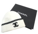 ［PR］【新品】【未使用品】2023-2024 AW 最新作 CHANEL シャネル AA9203 B13196 NO943 ロゴ ニットキャップ ビーニー カシミヤ×シルク ホワイト×ブラック 23A 帽子 ハット ニット帽 レディース 女性用 ブランド ファッション 小物 白×黒 希少 レア プレゼント ギフト