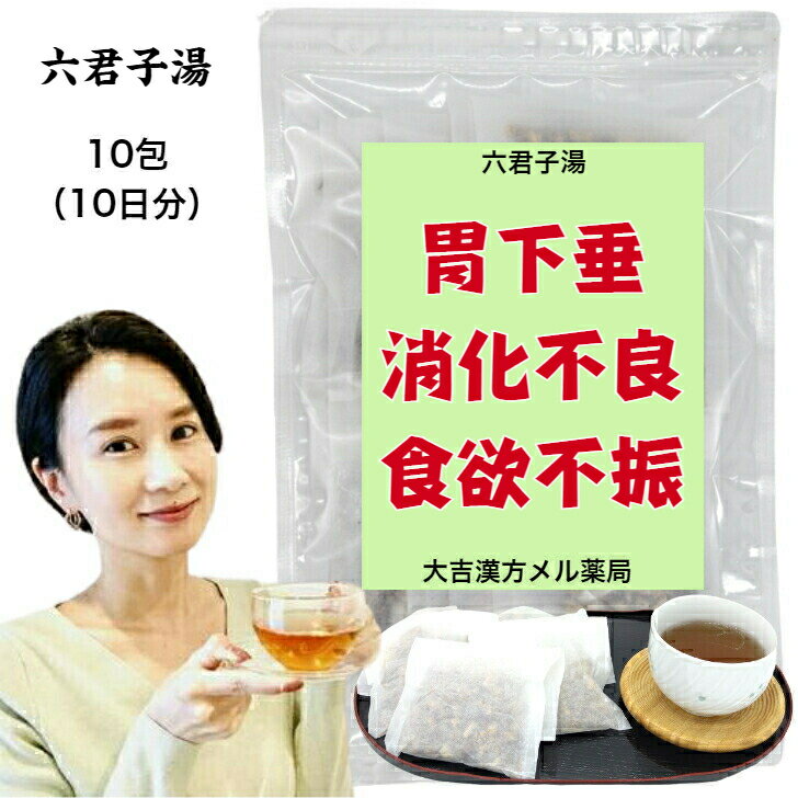  六君子湯 りっくんしとう 10日分 胃炎 胃腸虚弱 胃下垂 消化不良 食欲不振 胃痛 嘔吐 漢方薬 煎じ薬 漢方茶 漢方 煎じ 茶 お茶 健康茶 健康ドリンク 健康飲料 煎茶 ティーバッグ ティーパック お茶パック 日本茶 茶 おちゃ 大人 子供 女性 男性 日本製 送料無料