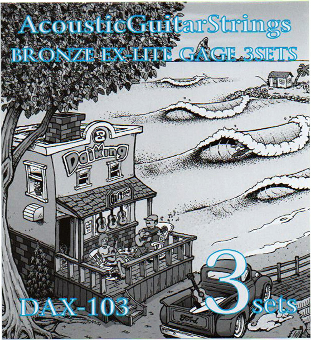 【3セット入り！】Daikingアコースティックギター弦DAX-103 10-47×3セット【送料無 ...