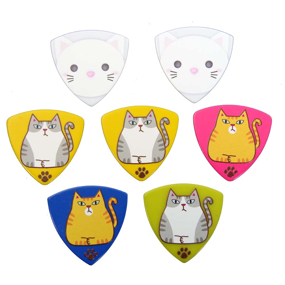 樂天商城 - 初心者用猫柄ギターピック7枚セット