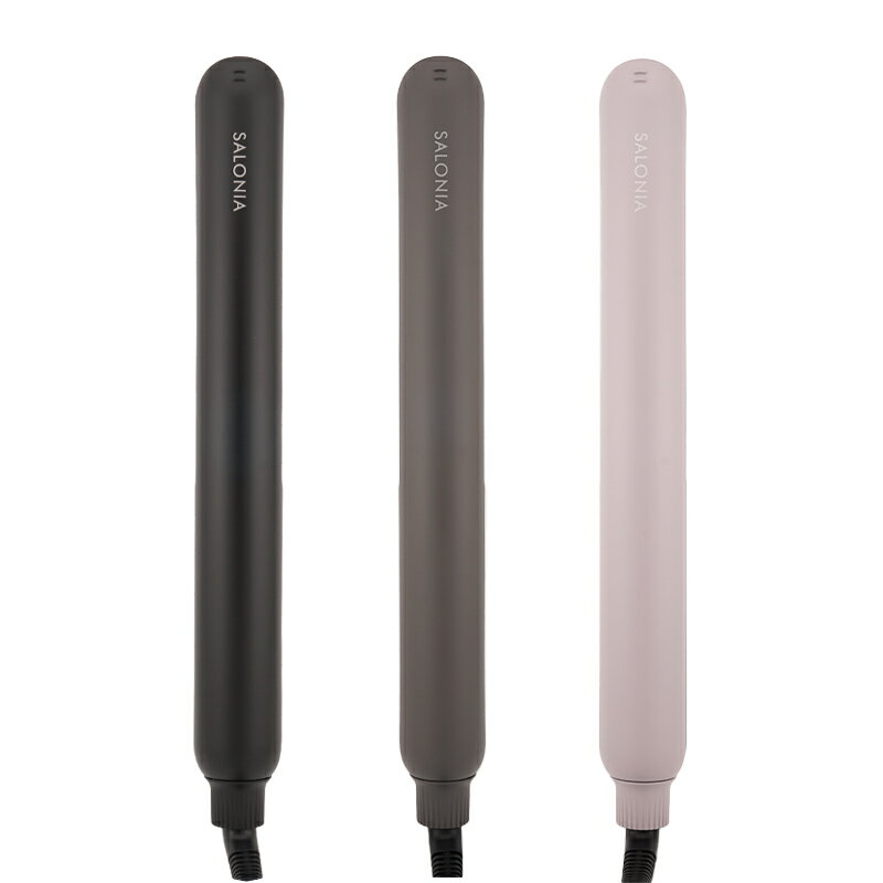 SALONIA サロニア スムースシャイン ストレートヘアアイロン 24mm [3種類から選べる] ブラック グレー ピンクストレートアイロン[ギフトラッピング対応]