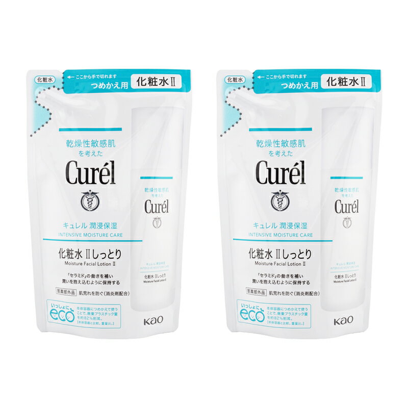 Qiora - [2個セット]curel キュレル 潤浸保湿 化粧水 つめかえ用 130ml [IIしっとり] 詰め替え用 レフィル スキンケア 化粧水 医薬部外品花王[ギフトラッピング対応]