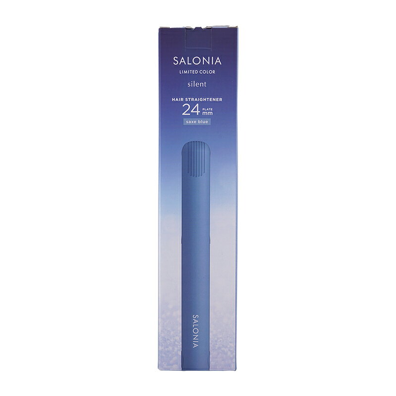 SALONIA サロニア ストレートヘアアイロン サイレント サックスブルー 24mm SAL241...