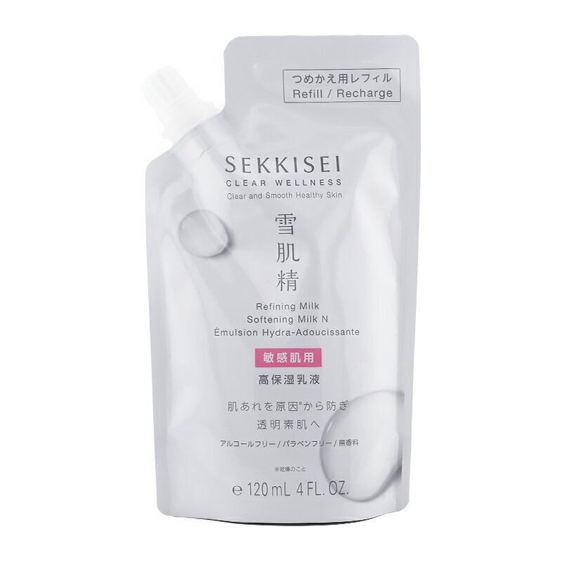 雪肌精 クリアウェルネス リファイニング ミルク SS つめかえ用 120mL 化粧水 スキンケア うるおい 保湿 詰め替え用 レフィル[ギフトラッピング対応]