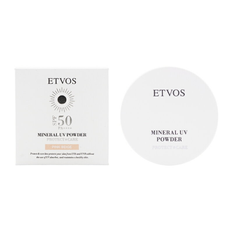 ETVOS エトヴォス ミネラルUVパウダーX SPF50 PA++++ 本体 ピンクベージュ 5g 日焼け止めフェイスパウダー 化粧下地 UVカット[ギフトラッピング対応]