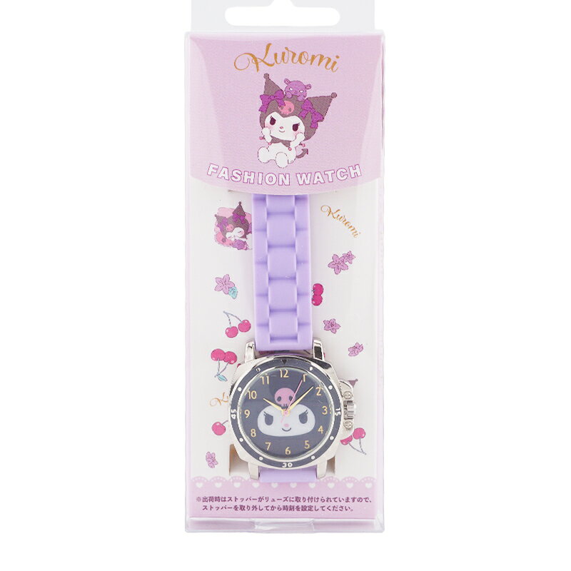 DAIKISHOPのSanrio サンリオ キャラクターズ ファッションウォッチ クロミ シリコンベルト パープル CR3C0008-KUP 子供 ジュニア ギフト プレゼント 誕生日 お祝い 時計 キャラクター かわいい おしゃれ 女の子 非防水 [ギフトラッピング対応]｜アングル2
