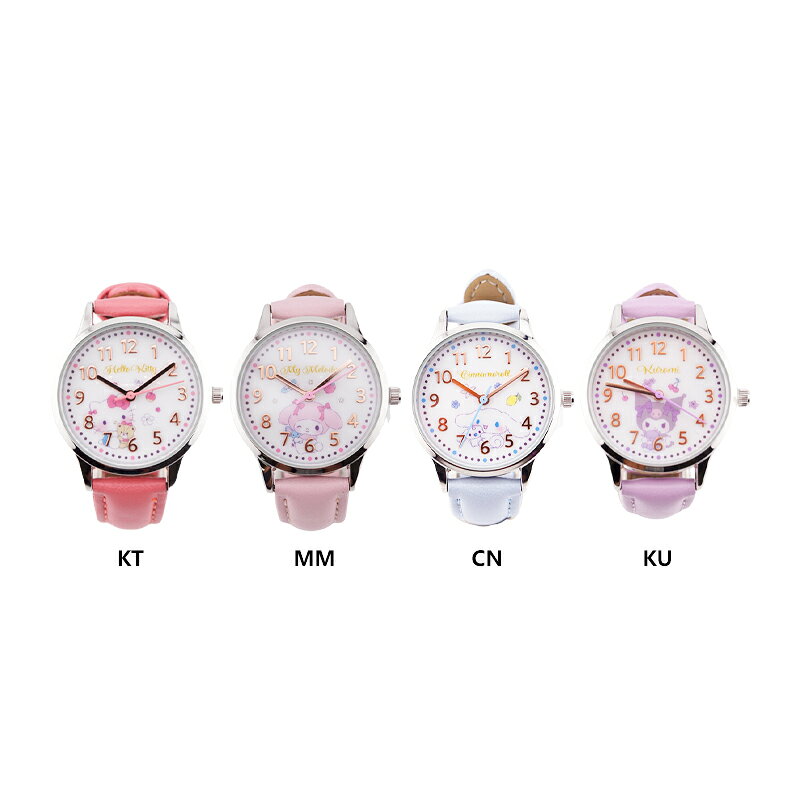 DAIKISHOPの[4種類から選べる]Sanrio サンリオ ファッションウォッチ 合成皮革ベルト キャラクター腕時計 子供 ジュニア ギフト プレゼント 誕生日 お祝い 時計 キャラクター かわいい おしゃれ 女の子 非防水 [ギフトラッピング対応]｜アングル2
