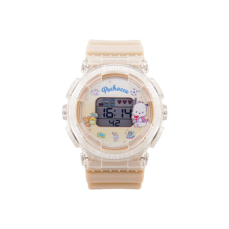 樂天商城 - Sanrio サンリオ キャラクターズデジタルウォッチ ポチャッコ 子供 学生 ジュニア ギフト プレゼント お祝い 誕生日 腕時計 キャラクター かわいい パステル [ギフトラッピング対応]