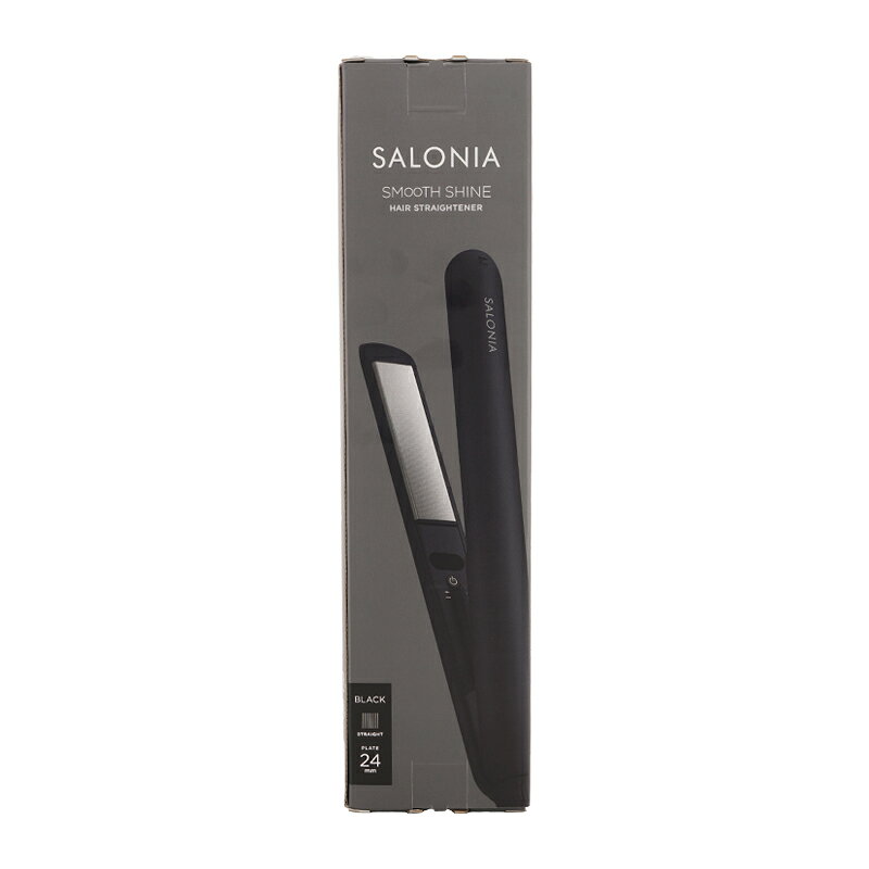 SALONIA サロニア スムースシャイン ストレートヘアアイロン 24mm ブラック 美容家...