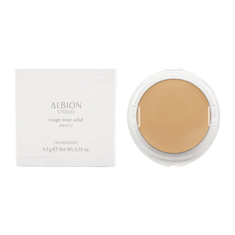 ALBION - ALBION アルビオン タフウェア ソリッド 040 クールベージュ レフィル 9.5g SPF50+ PA++++ UV 耐水 薄膜 紫外線 なめらかさ ツヤ [ギフトラッピング対応]