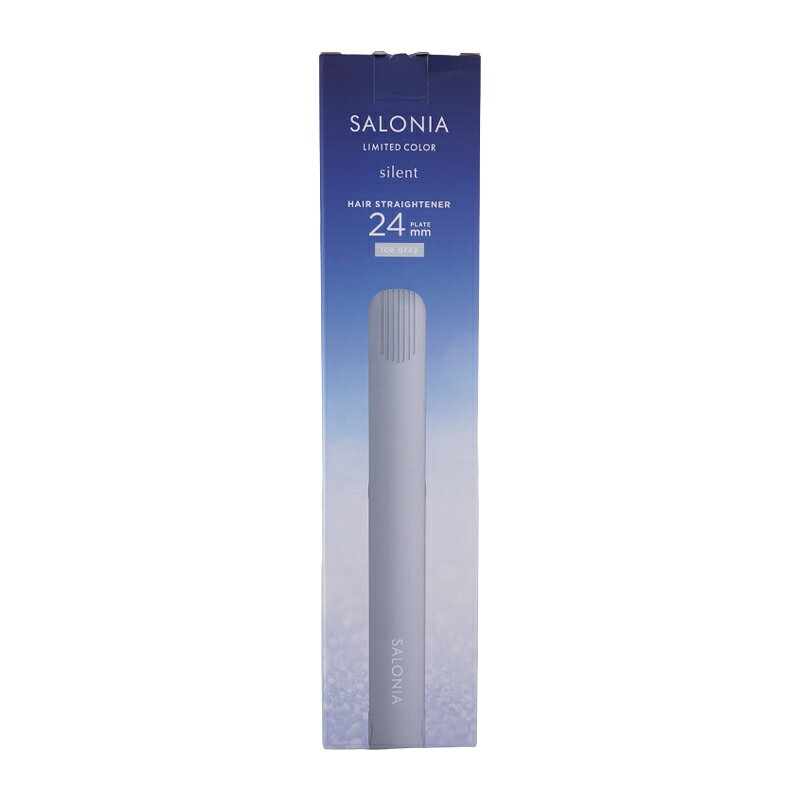SALONIA サロニア ストレートヘアアイロン サイレント アイスグレー 24mm SAL24116...