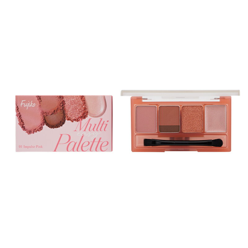 Fujiko フジコ マルチイージーパレット [01 インパルスピンク]3.8g アイシャドウ マルチパレット メイクアップ 保湿成分配合 [ギフトラッピング対応]