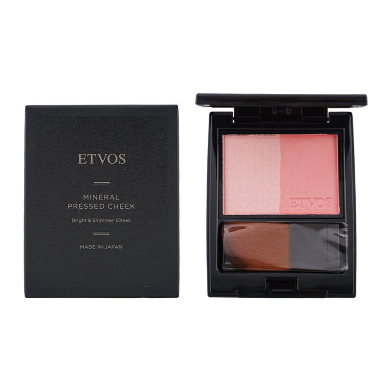 ETVOS エトヴォス ミネラルプレストチーク SPF20 PA++ 本体 シェリーコーラル 4.5g メイクアップ チーク パウダーチーク 血色感[ギフトラッピング対応]