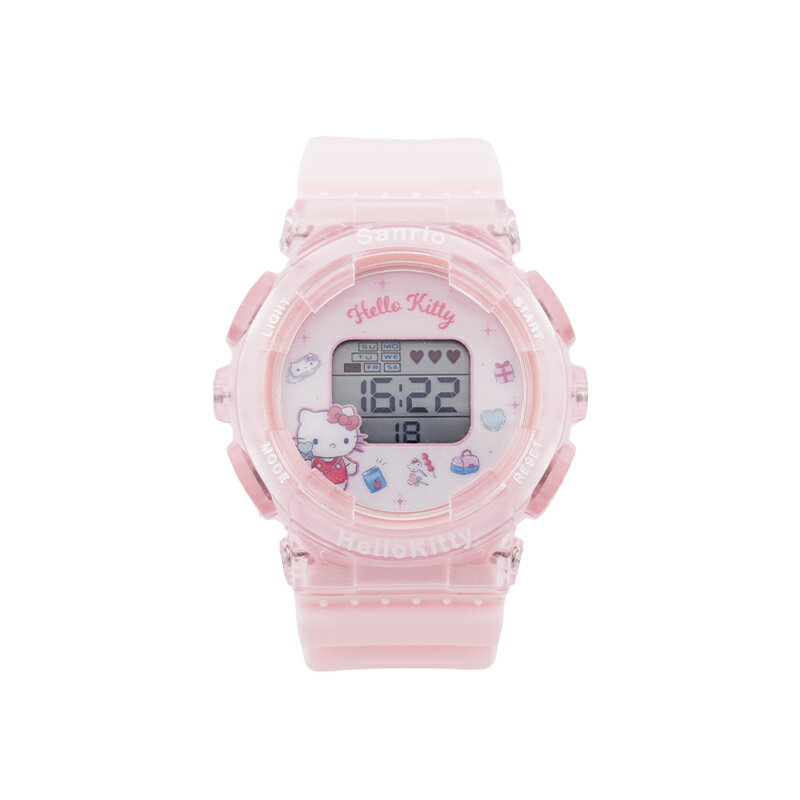 Women'S Watch - Sanrio サンリオ キャラクターズデジタルウォッチ ハローキティ子供 学生 ジュニア ギフト プレゼント 誕生日 お祝い 腕時計 キャラクター かわいい ピンク パステル 女の子 [ギフトラッピング対応]