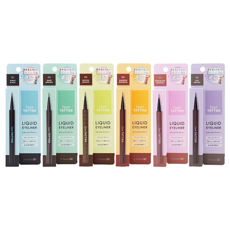 [6種類から選べる]K-palette K-パレット 1 DAY TATTOO リキッドアイライナーa 0.67ml メイクアップ ウォータープルーフ[ギフトラッピング対応]