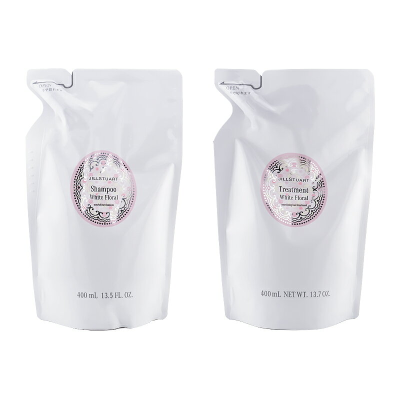 Rakuten - [2個セット]JILL STUART ジルスチュアート ホワイトフローラル シャンプートリートメントセット 詰替え 400mL レフィル ヘアケア[ギフトラッピング対応]