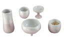 【5/9 20時〜ポイント最大47倍☆お買い物マラソン】モダン仏具 仏具セット 九谷焼銀彩ピンク 5点セット(小) ほのか特撰 送料無料 0902a002a
