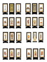【ポイント最大47倍☆お買い物マラソン】自立型掛軸 仏壇用掛け軸 新世紀軸 各宗派 ご本尊脇侍セット ローズ (小) 送料無料 0906d002b