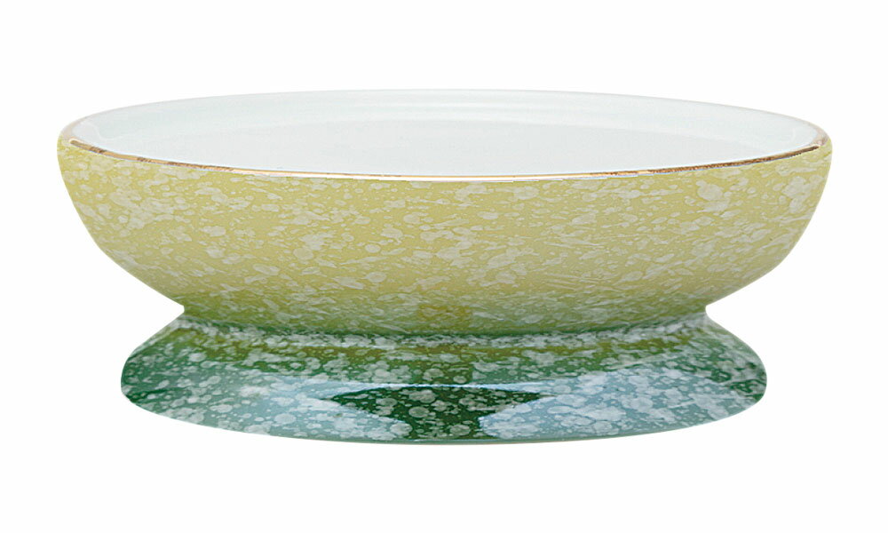 【ポイントバック最大41倍☆楽天イーグルス感謝祭】モダン仏具 光綺（こうき）供物台 有田焼イエロー グリーン 0902l006c