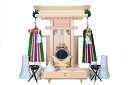 【ポイント最大47倍☆お買い物マラソン】神棚セット 木曽桧 袖付大神宮 特上神具セット付 一社お宮 国産品】 送料無料 1401a002c
