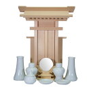【ポイント最大47倍☆お買い物マラソン】神棚セット 木曽桧 袖付大神宮 金具なしタイプ 神具一式付 一社お宮 国産品 送料無料 1401b002b
