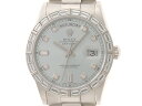 【K刻（2001年頃）】オーバーホール済　ROLEX　ロレックス　時計　デイデイト　118366A　バケットダイヤベゼル　10Pダイヤ　アイスブルー文字盤　プラチナ　オートマチック　【200】 【中古】【大黒屋】