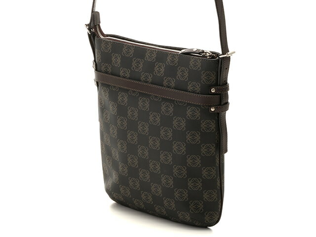 LOEWE ロエベ バッグ　ワンショルダーバッグ アナグラム ダークブラウン PVC 304.80.003　【204】 【中古】【大黒屋】