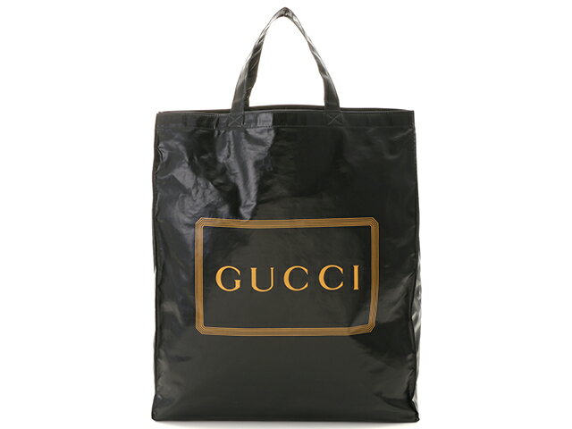 GUCCI グッチ　トートバッグ　ビニール　ブラック【472】 【中古】【大黒屋】
