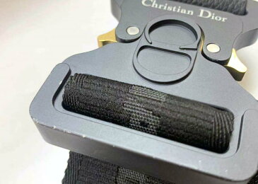 Dior ディオール ボディバッグ オブリーク サドルボディバッグ ネイビー/ブラック キャンバス 1ADPO093YKY SJ【472】 【中古】【大黒屋】