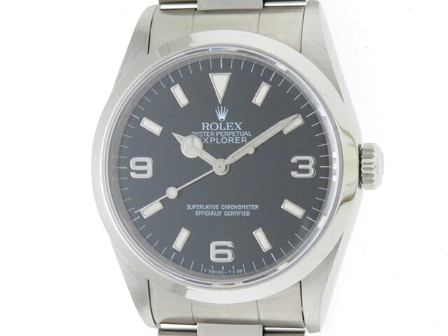 T番　約1996年　ROLEX　ロレックス　エクスプローラーI　14270　SS　トリチウム夜光　シングルバックル　自動巻き　メンズ　【435】 【中古】【大黒屋】