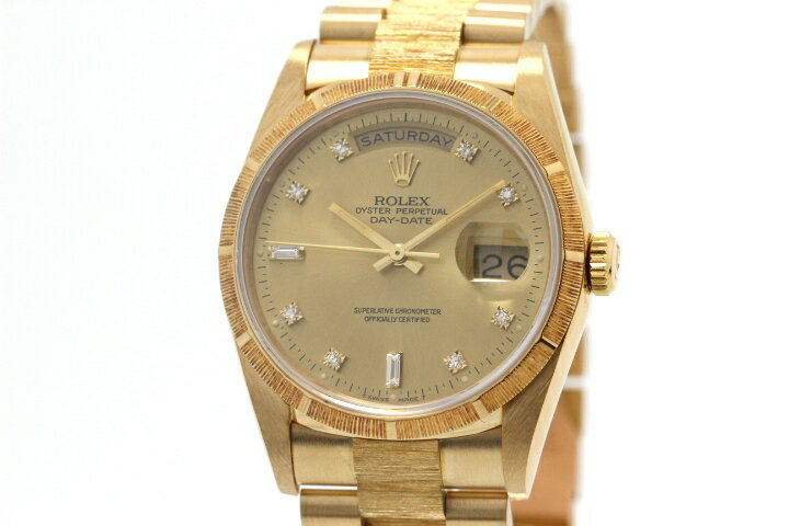 E番 1991年 1月 並行 ROLEX ロレックス デイデイト 18248A YG イエローゴールド シャンパン10P 【460】 【中古】【大黒屋】