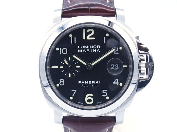 PANERAIパネライ時計ルミノールマリーナPAM00164自動巻きステンレス革M番黒文字盤300m防水男性用 432 中古