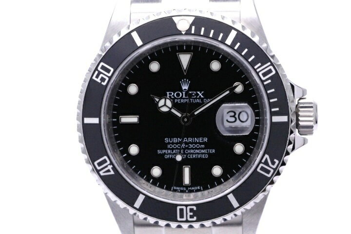 M番　2008年並行　ROLEX　ロレックス　時計　メンズ　オートマチック　サブマリーナ・デイト　16610　ブラック文字盤　ステンレス　HK【472】 【中古】【大黒屋】