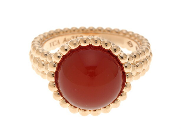 Van Cleef＆Arpels ヴァンクリーフアーペル　指輪・リング　ぺルレ/クルールリング/ピンクゴールド/カーネリアン/7.6g【472】RK 【中古】【大黒屋】のサムネイル