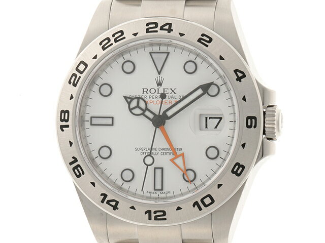 G番　2012年2月　国内正規　ROLEX　ロレックス　時計　エクスプローラー2　216570　ホワイト　ステンレス　自動巻き　WM【472】 【中古】【大黒屋】