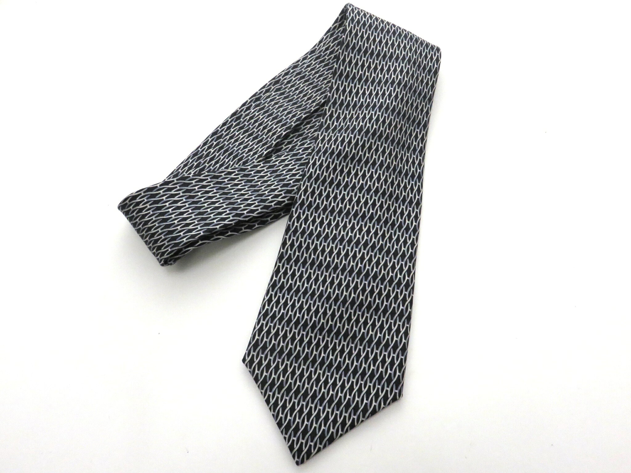 HERMES エルメス　衣料品　ネクタイ　ブラック　シルク　【431】 【中古】【大黒屋】
