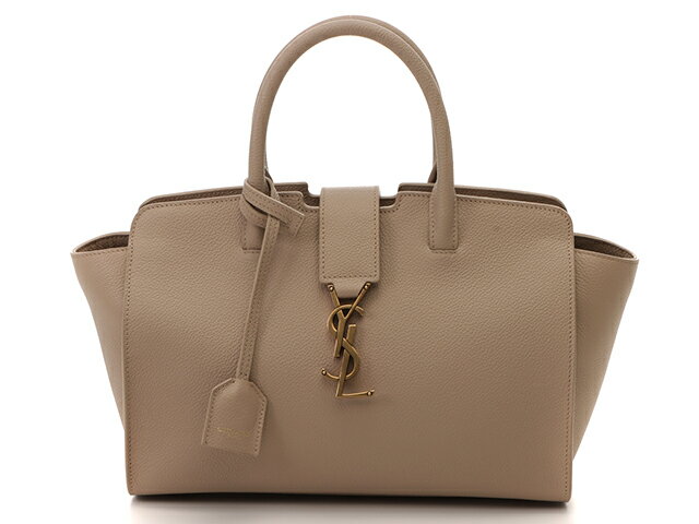 SAINT LAURENT　サンローラン　ダウンタウンベビートートレザー 　ベージュ　【437】 【中古】【大黒屋】のサムネイル