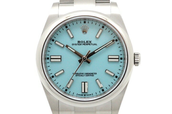 ランダム番　2021年ギャラ　ROLEX　ロレックス　時計　メンズ　オートマチック　オイスター パーペチュアル 41　124300　ターコイズブルー文字盤　ステンレス　HK【472】 【中古】【大黒屋】のサムネイル