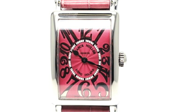 FRANCK MULLER　フランクミュラー　時計　レディース　クオーツ　ロングアイランド・レリーフ　902QZ RELIEF　ピンク文字盤　ステンレス　革ベルト　HK【472】 【中古】【大黒屋】のサムネイル
